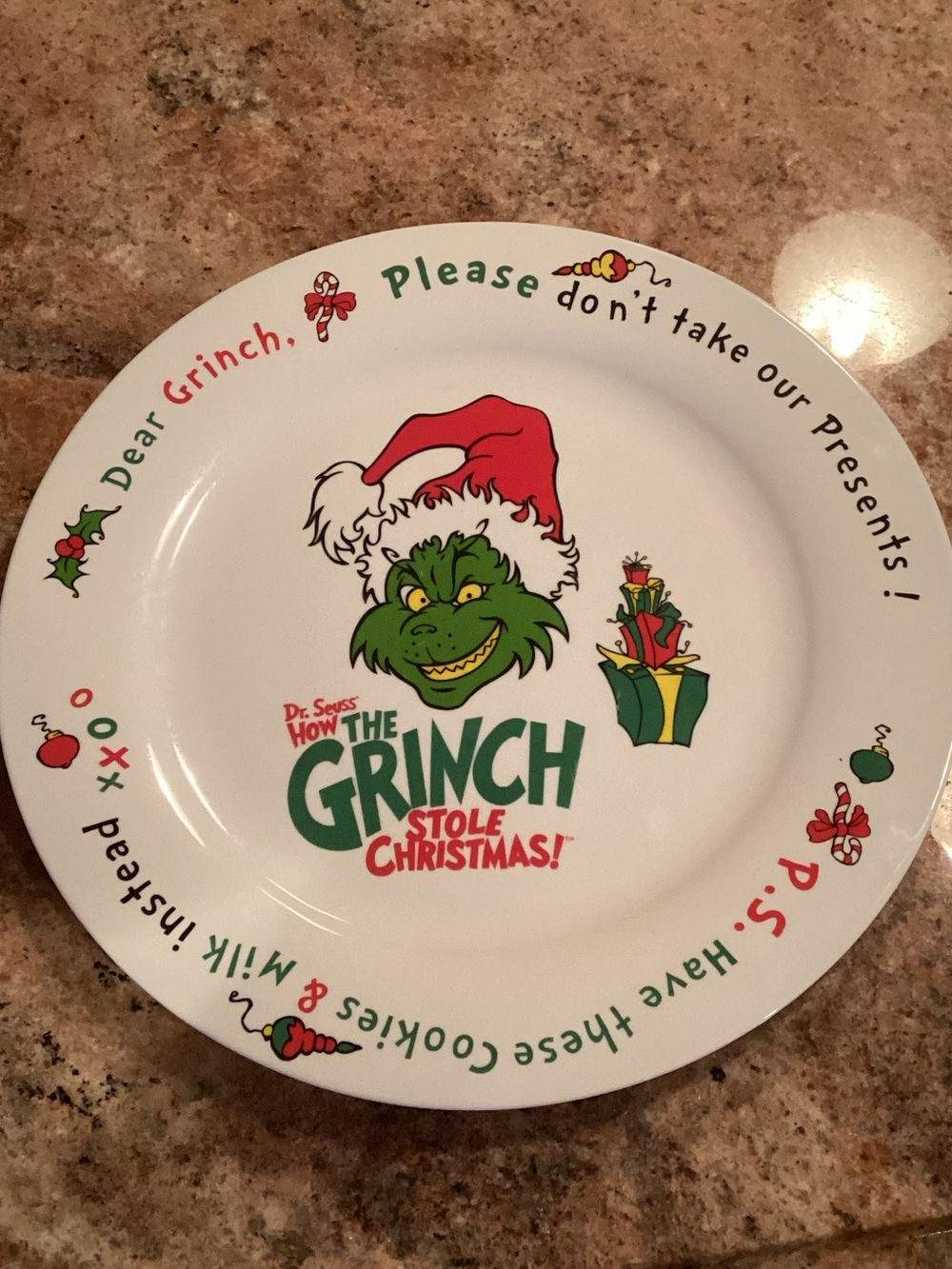 Universal The Grinch Stole Christma Plate 12”